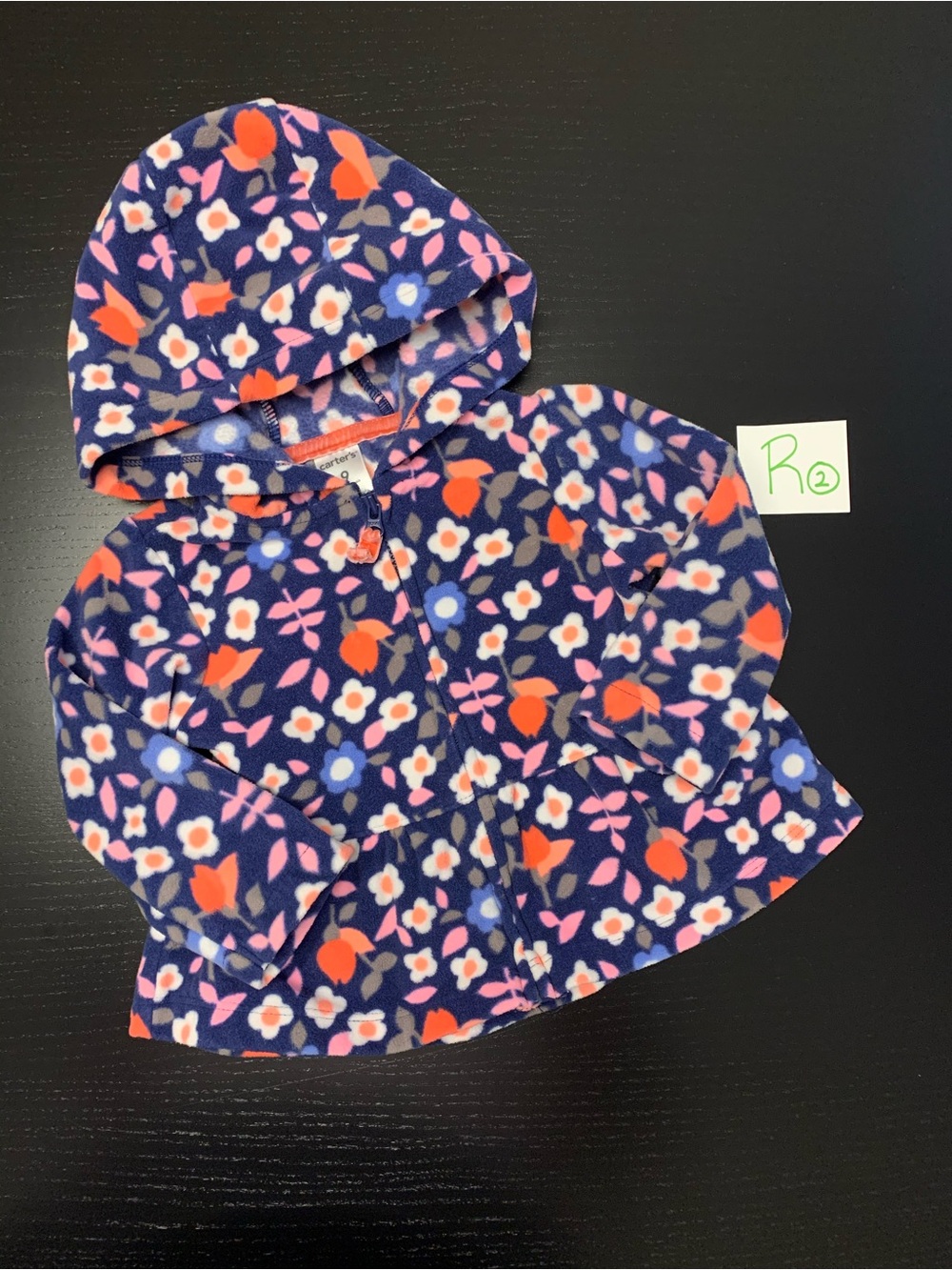 Carter's 9m Hooded Floral Fleece Jacket